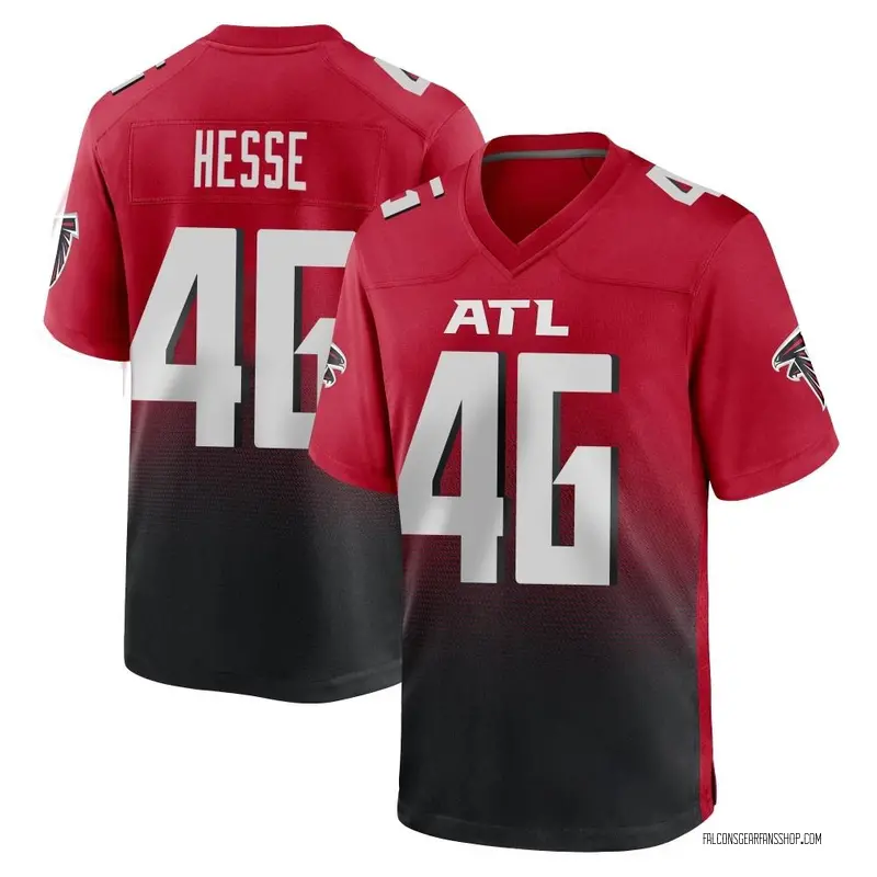 Parker Hesse Men's Nike Red Atlanta Falcons Alternate Custom Game Jersey Size: Extra Large