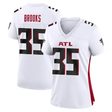 Natrone Brooks Women's Nike Atlanta Falcons Black Custom Game Jersey Size: Small