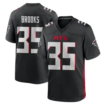 Youth Atlanta Falcons Natrone Brooks Black Game Alternate Jersey By Nike